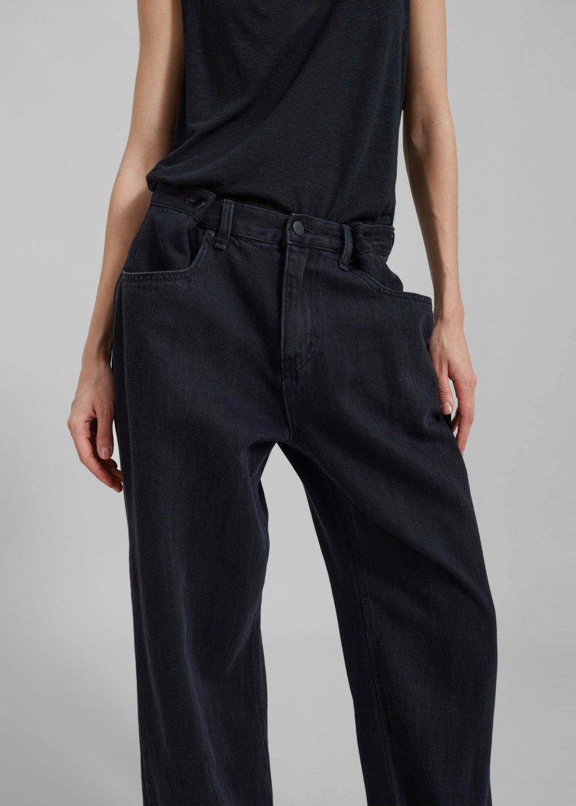 Hayla Denim Pants - Black Wash