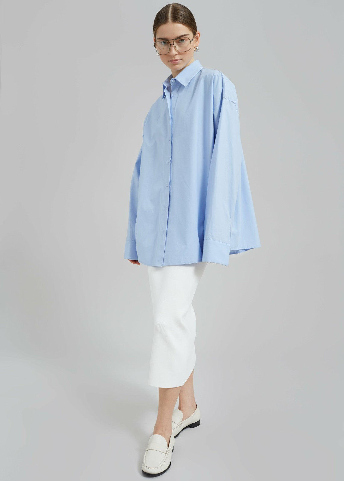 Aniston Button Up Shirt - Sky