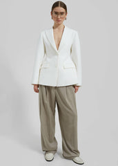 Colette Hourglass Blazer - White