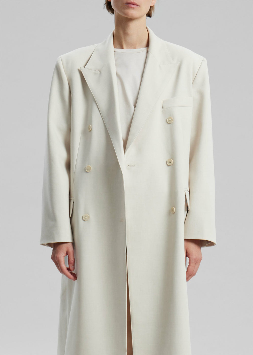 Dex Double Breasted Coat - Beige