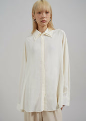 Tali Double Collar Shirt - Ivory