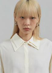 Tali Double Collar Shirt - Ivory