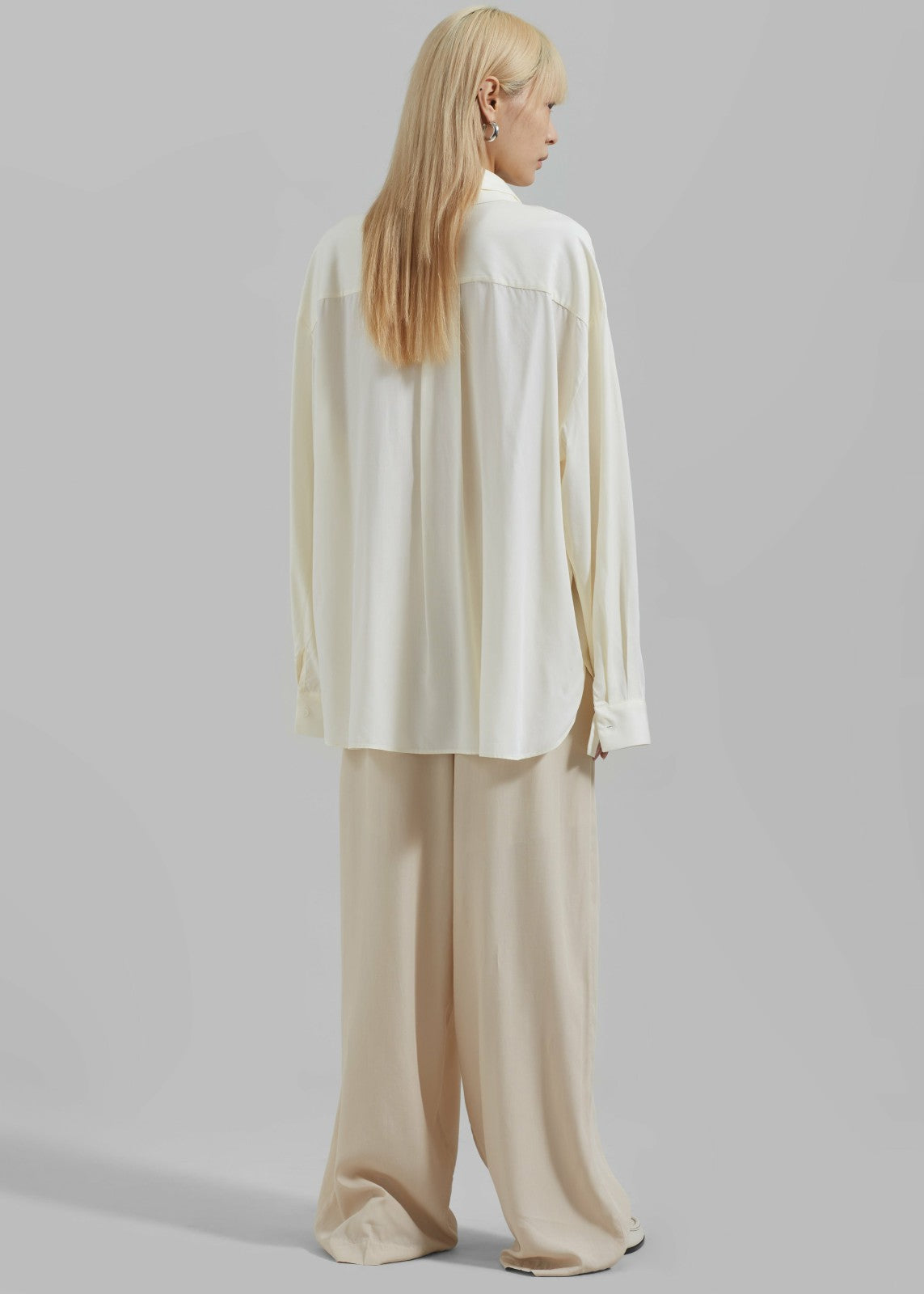 Tali Double Collar Shirt - Ivory