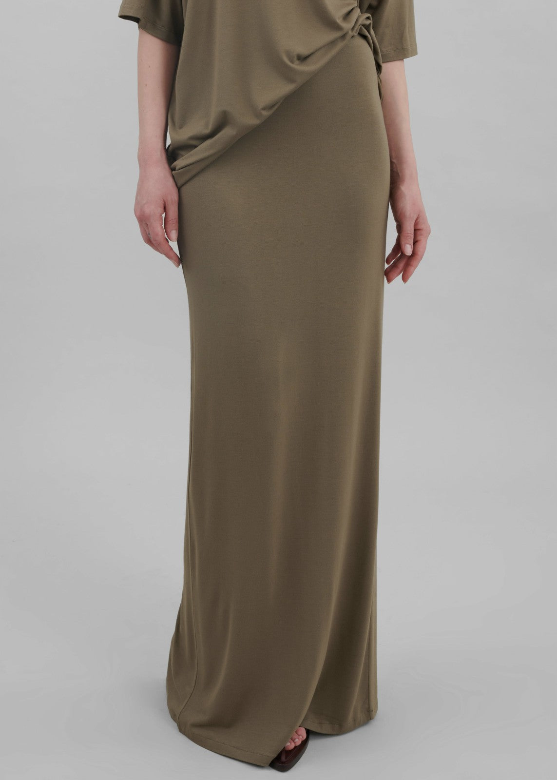 Ella Maxi Skirt - Khaki Brown