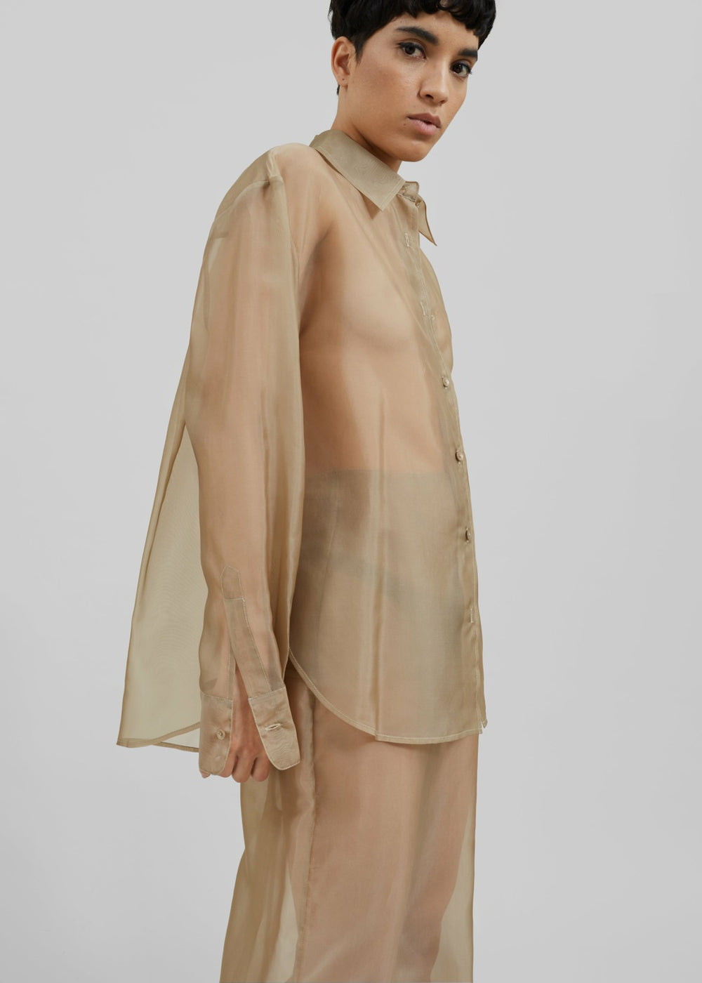 Peri Sheer Shirt - Desert Sand