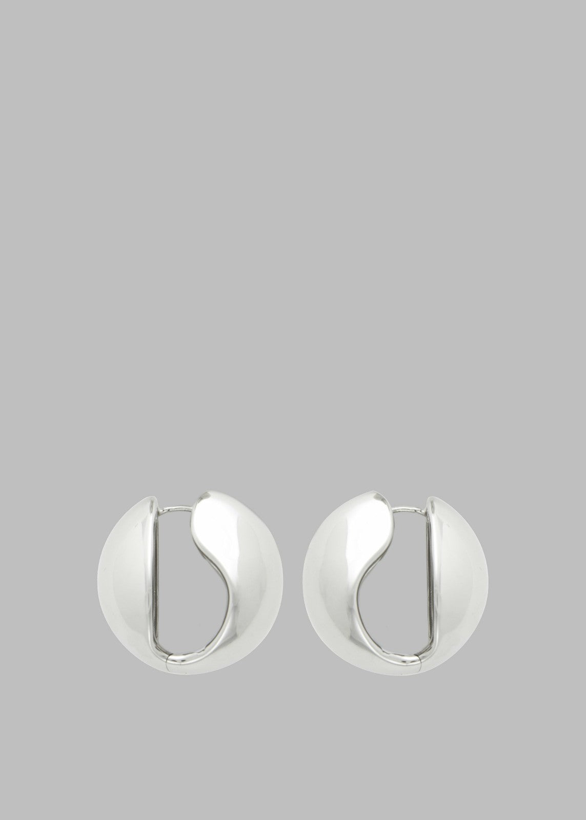 Coperni Creole Logo Earrings - Silver