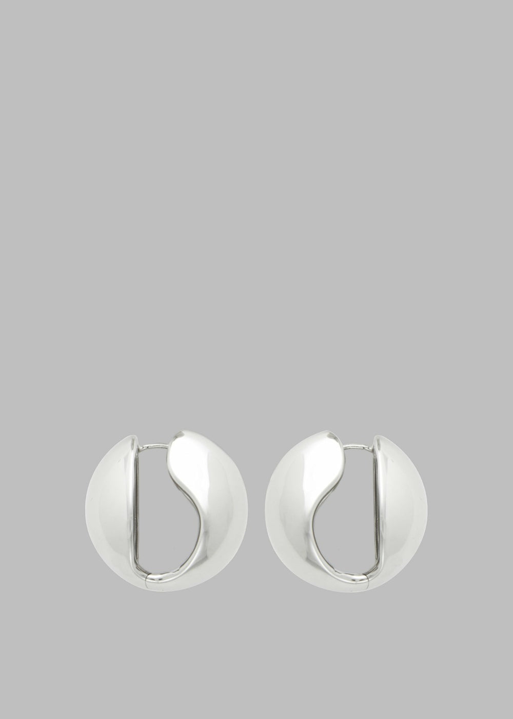 Coperni Creole Logo Earrings - Silver