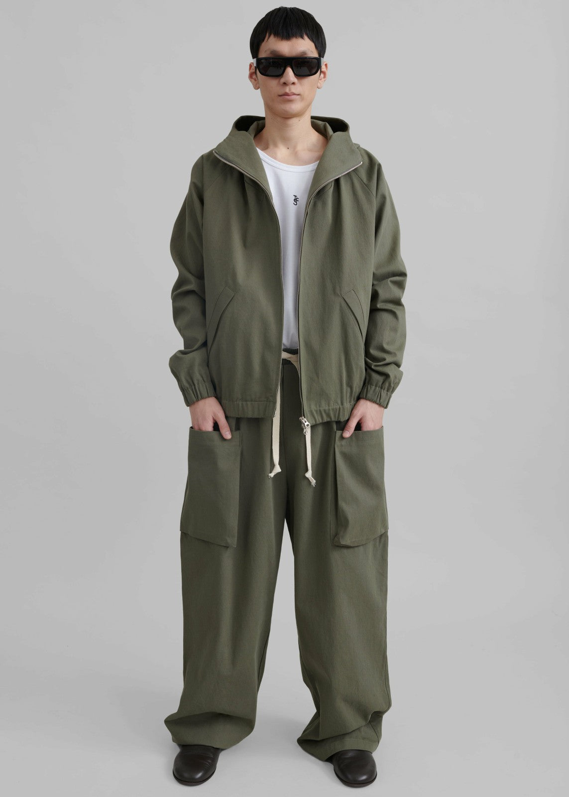Lauri Drawstring Cargo Pants - Khaki