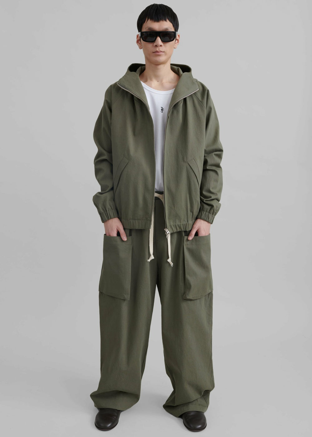 Lauri Drawstring Cargo Pants - Khaki