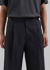 Beo Suit Pants - Charcoal/White Pinstripe