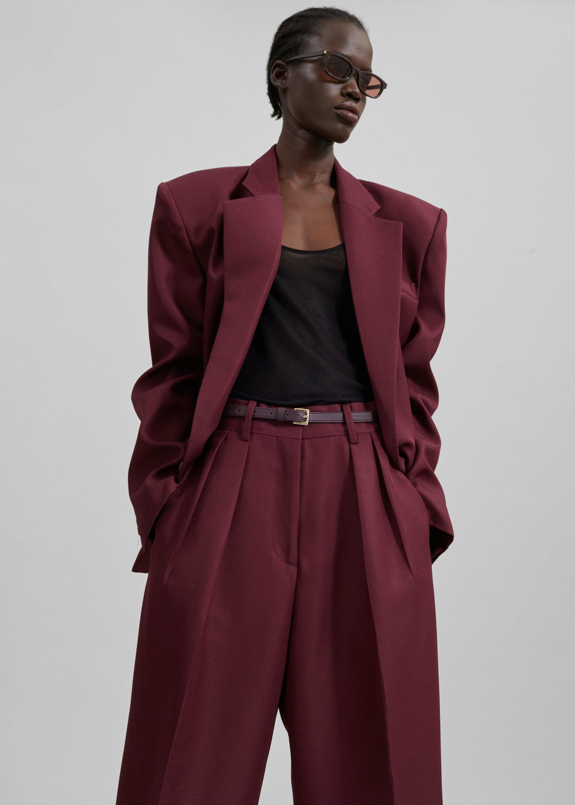 Jun Blazer - Burgundy