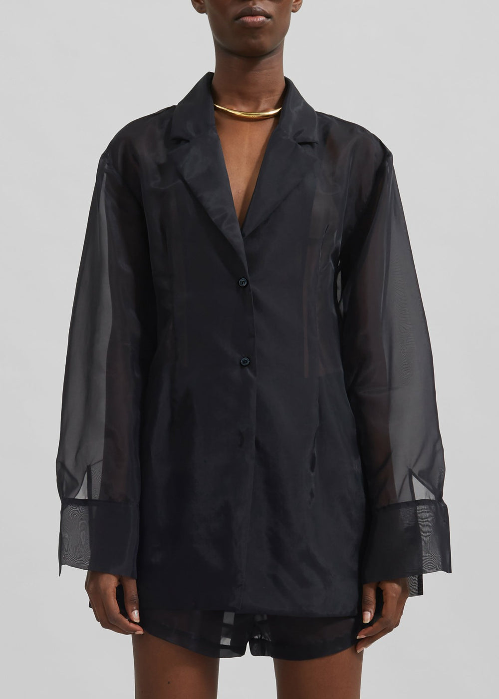 Lise Sheer Blazer - Black