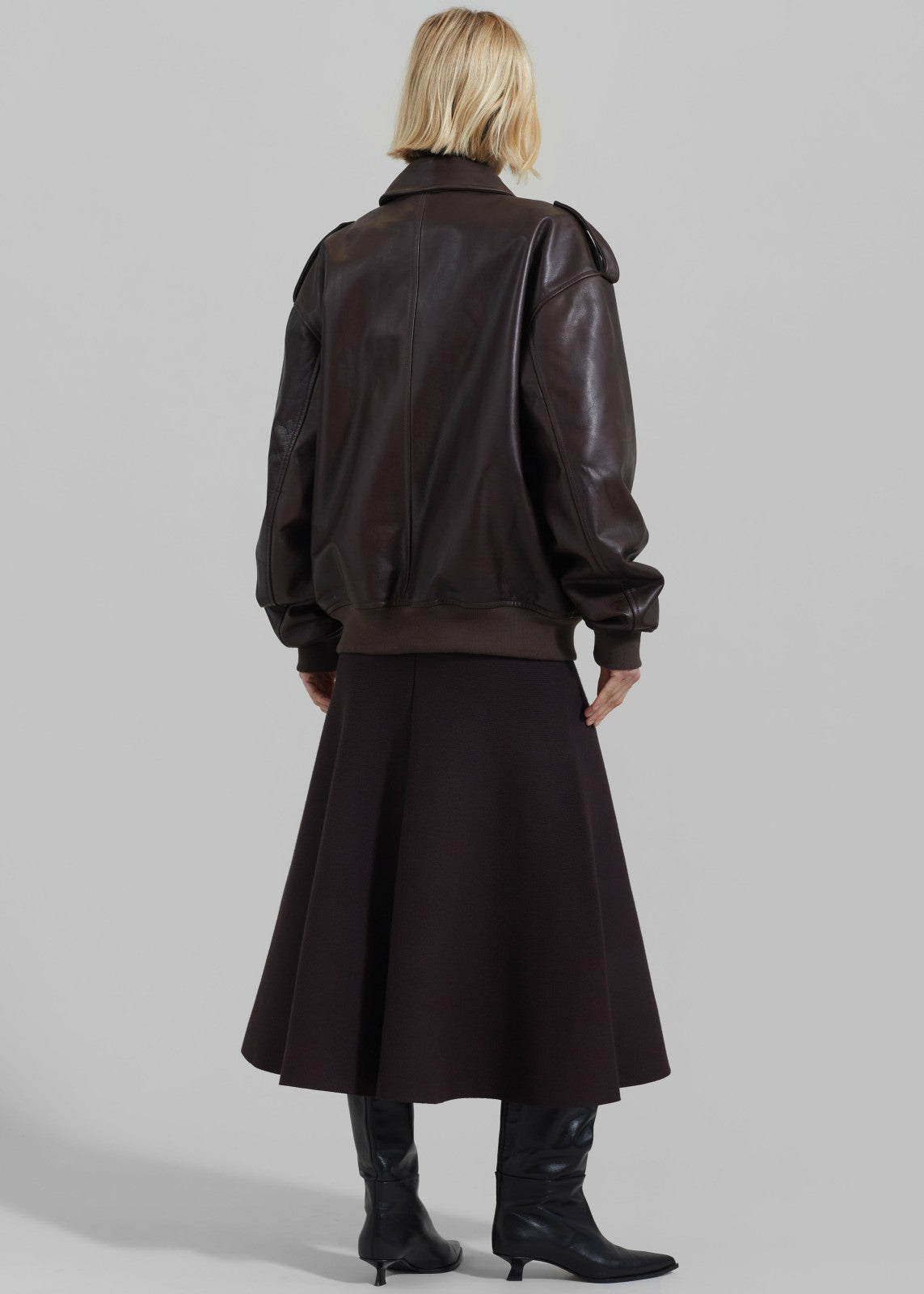 Viper Leather Jacket - Dark Plum