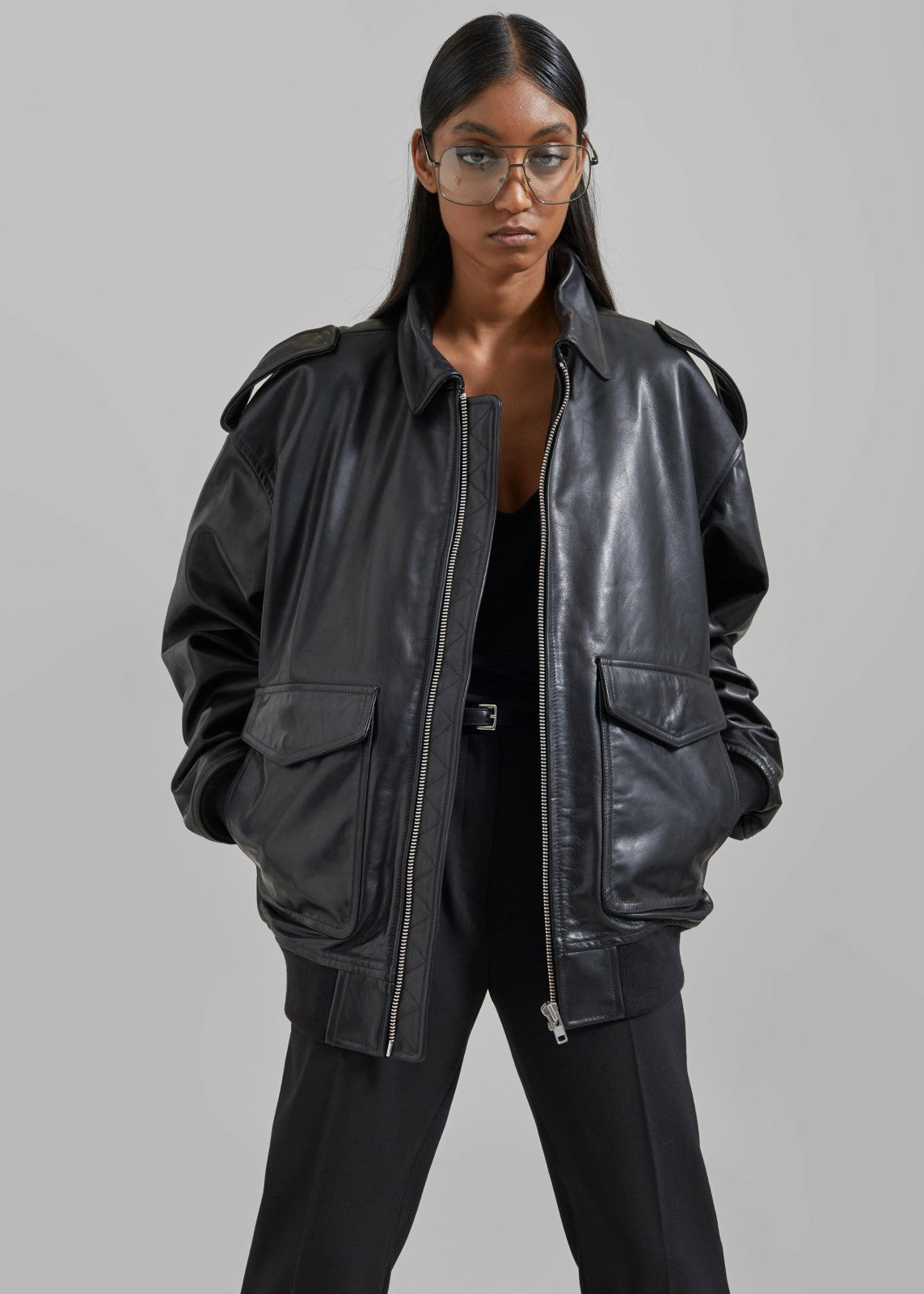 Viper Leather Jacket - Black