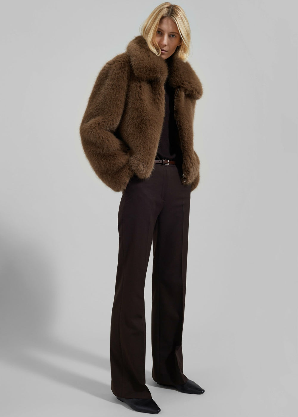 Hope Faux Fur Jacket - Camel