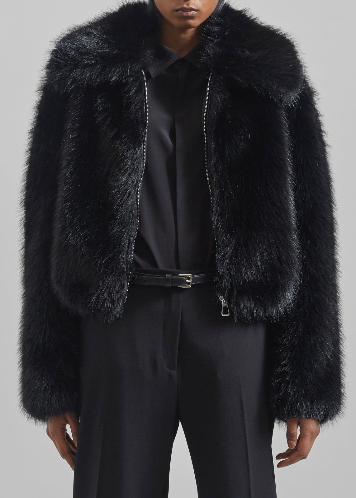 Hope Faux Fur Jacket - Black