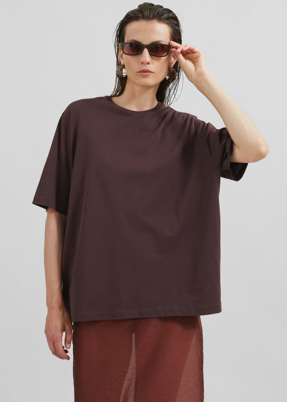 Harper Soft Organic T-Shirt - Dark Plum