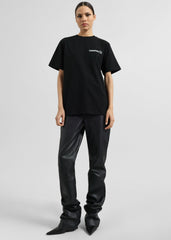 Ziggy Long Leather Pants - Black