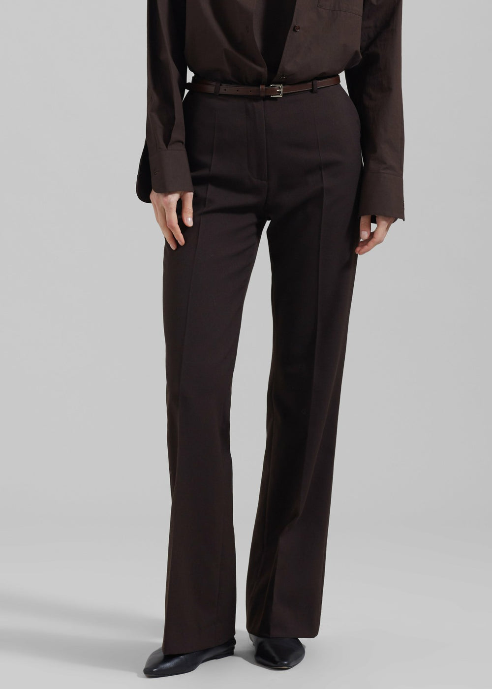 Lyra Flared Pants - Brown