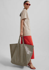 The Frankie Shop Oversized Tote - Black/Beige