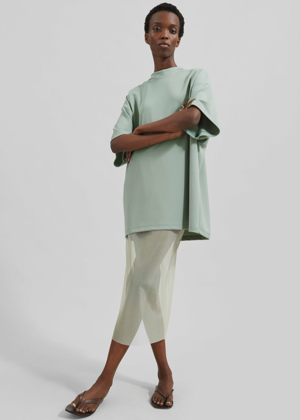 Hal Drop Shoulder T-Shirt - Sage