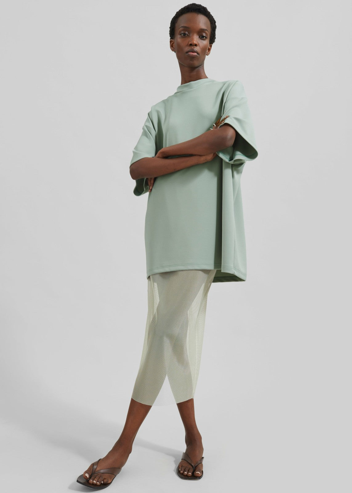 Hal Drop Shoulder T-Shirt - Sage