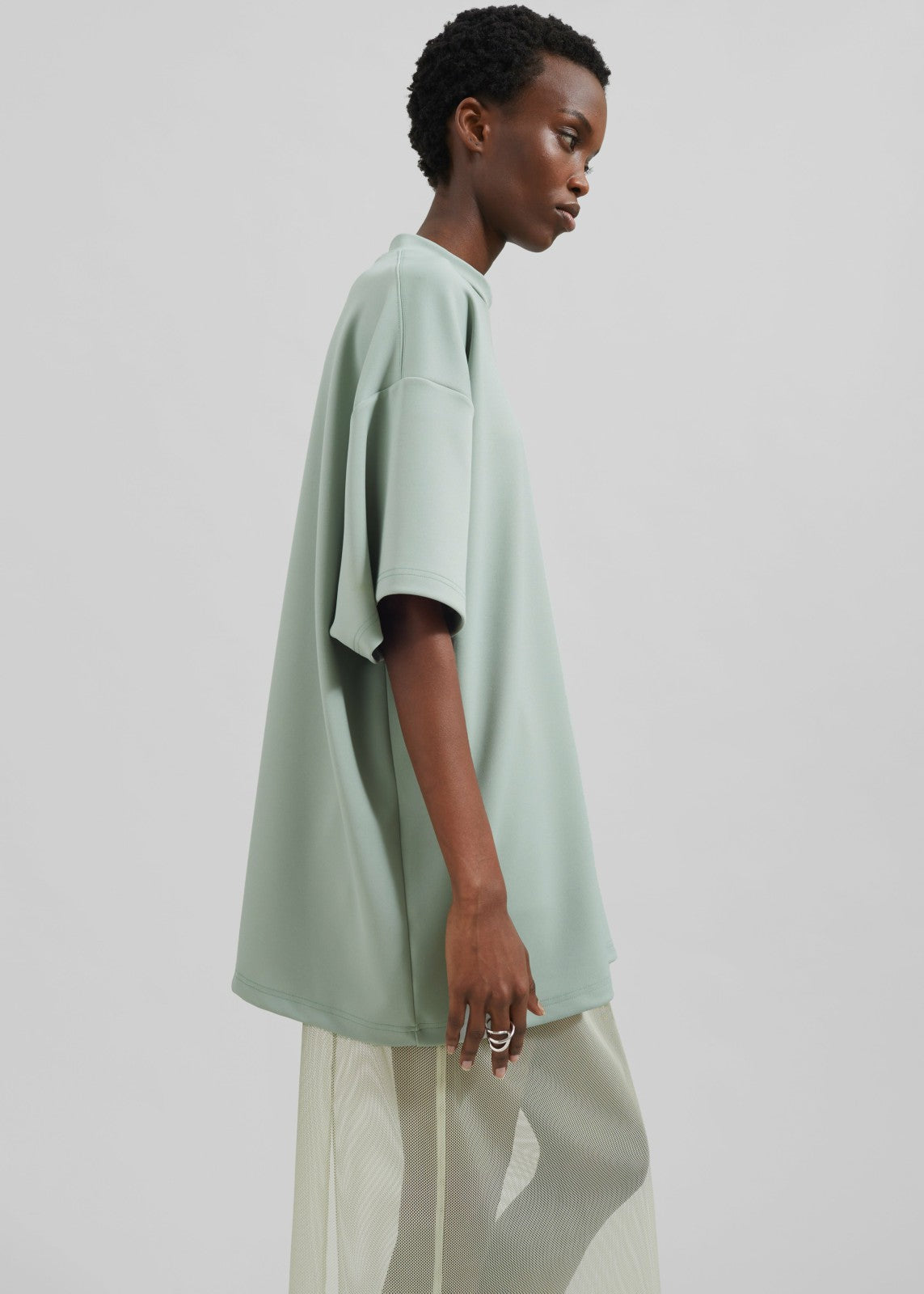 Hal Drop Shoulder T-Shirt - Sage