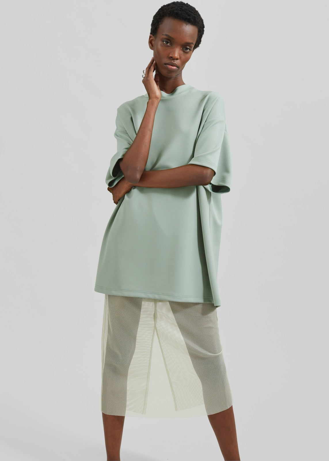 Hal Drop Shoulder T-Shirt - Sage