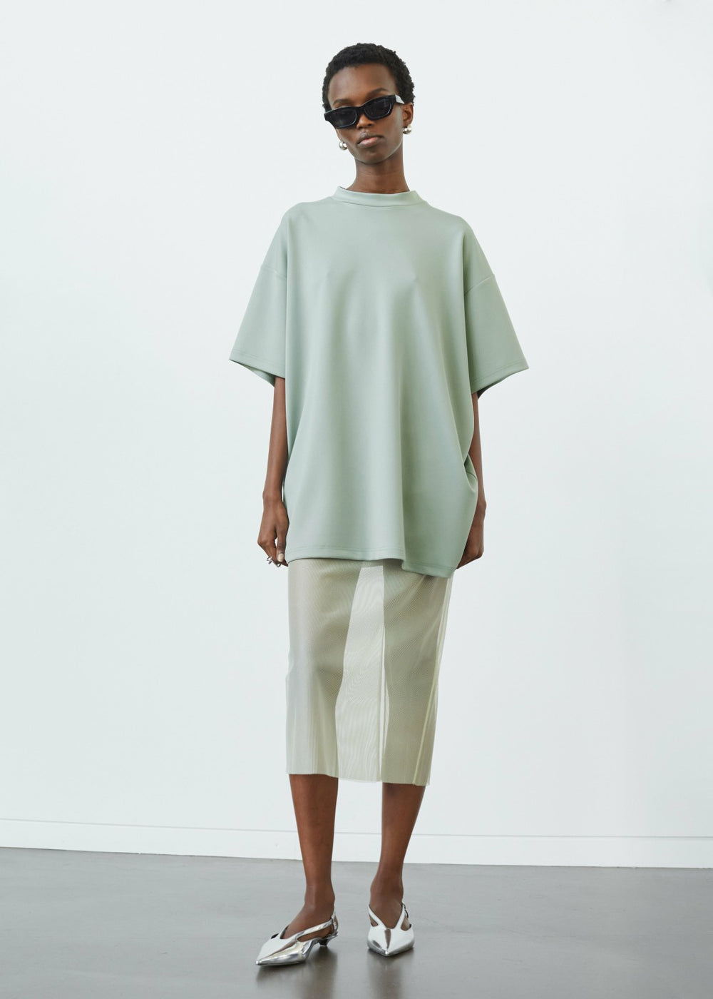 Hal Drop Shoulder T-Shirt - Sage