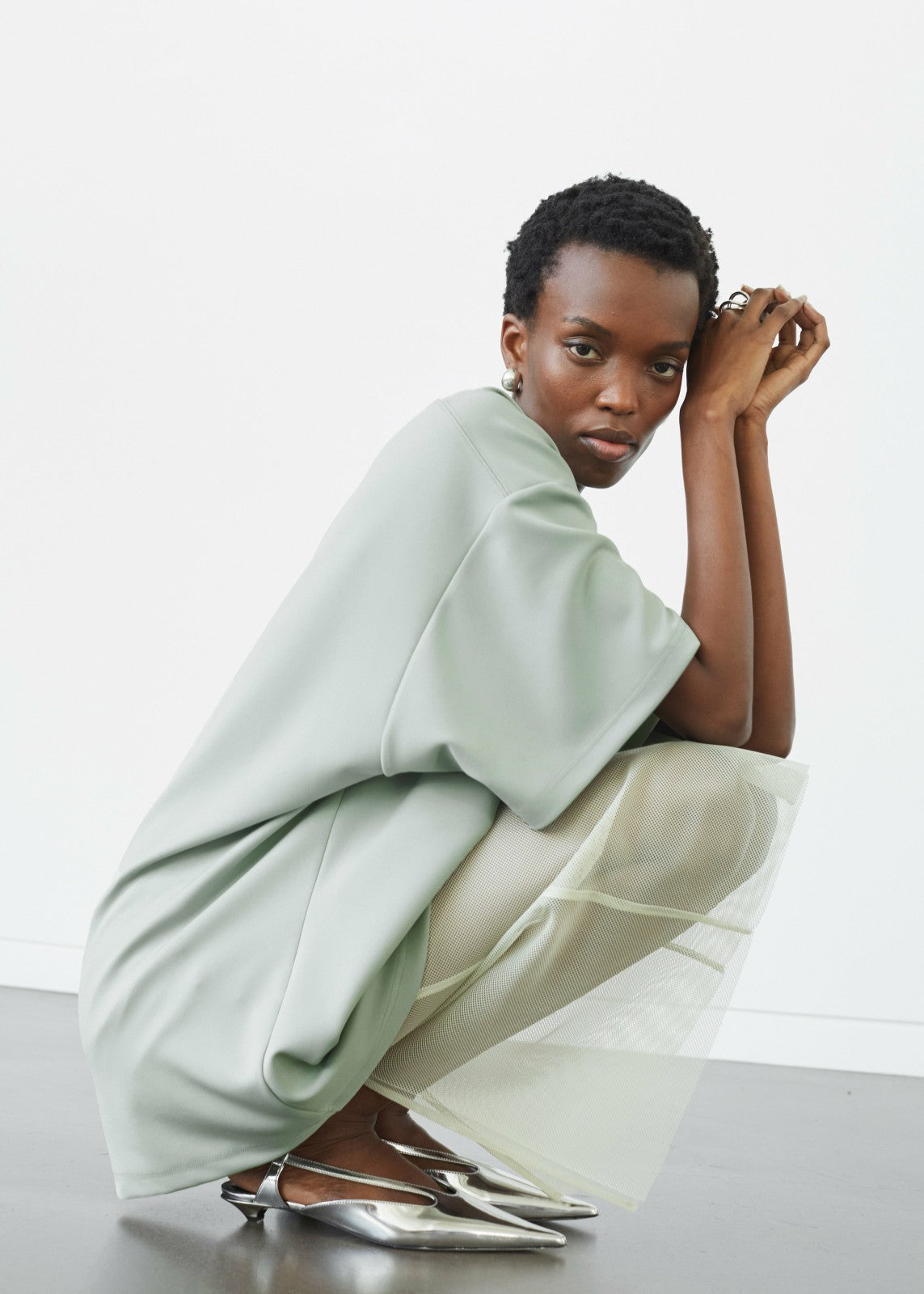 Hal Drop Shoulder T-Shirt - Sage