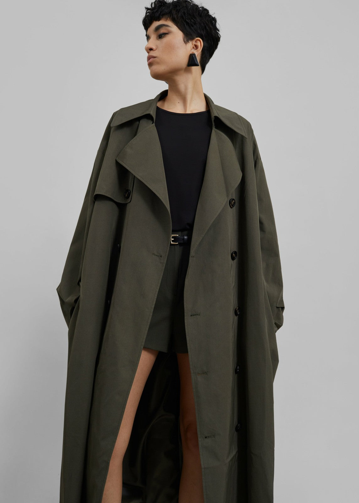 Mavis Oversized Trench - Khaki
