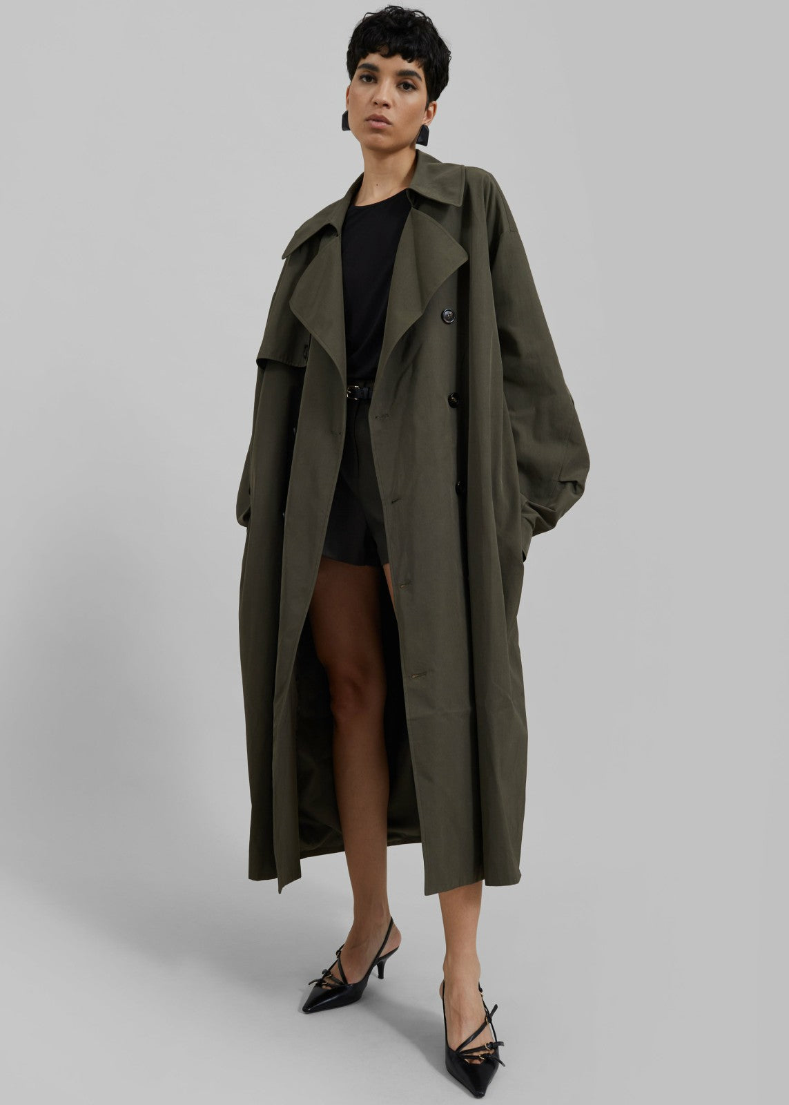 Mavis Oversized Trench - Khaki