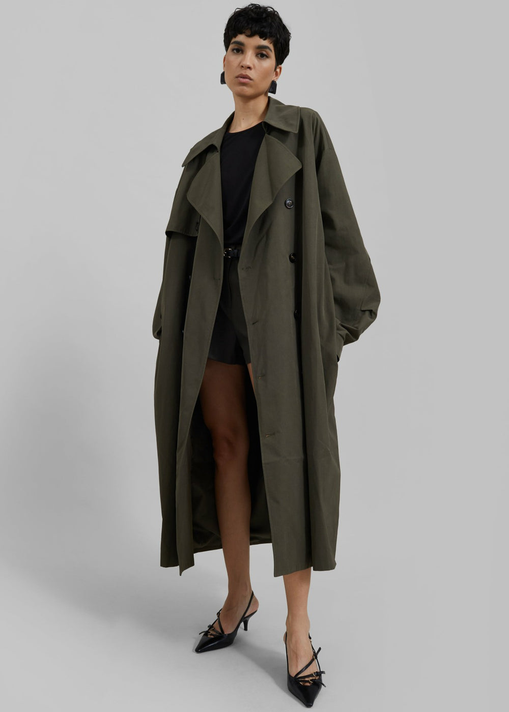 Mavis Oversized Trench - Khaki