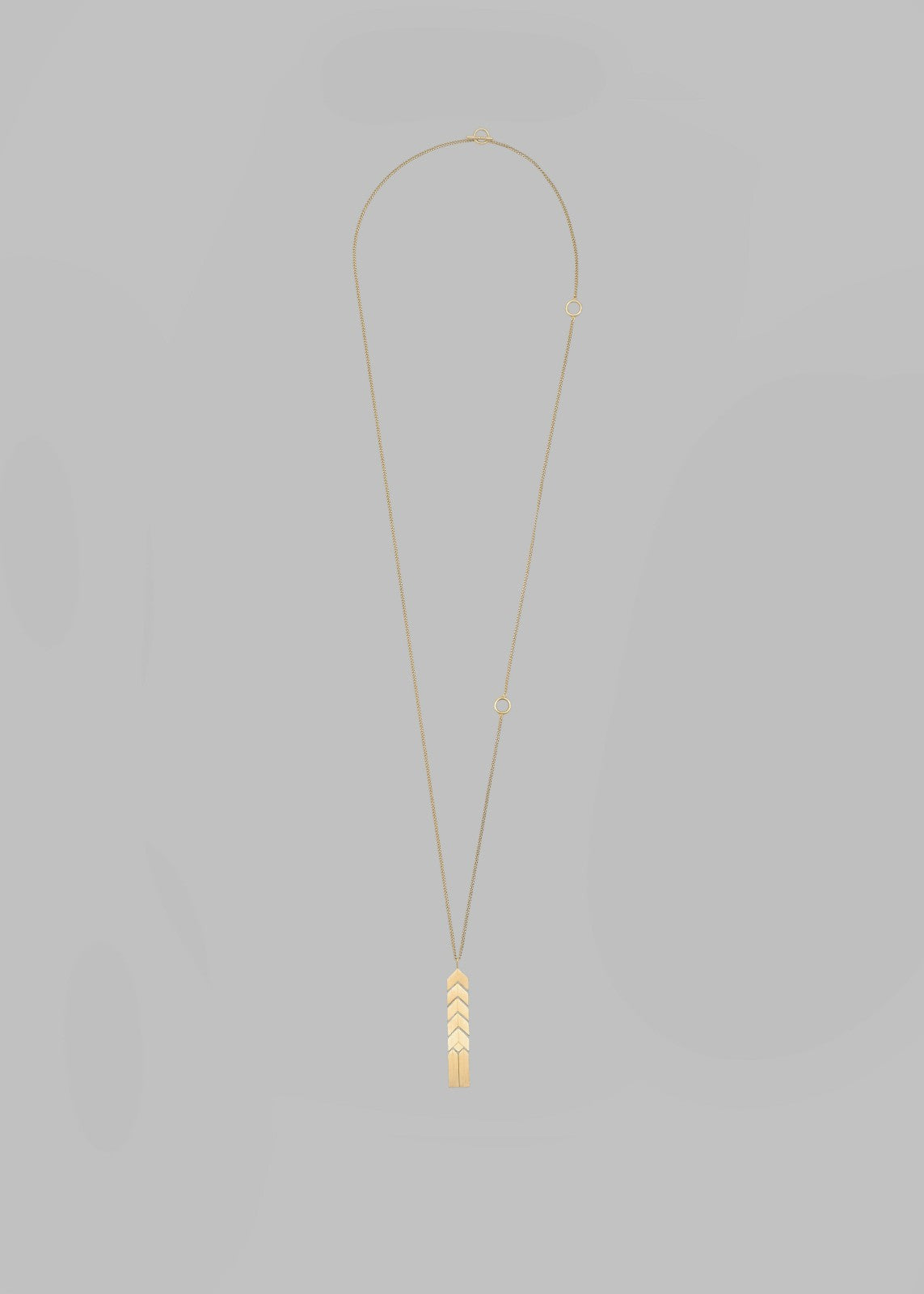 Bevza Flat Spikelet Pendant - Gold