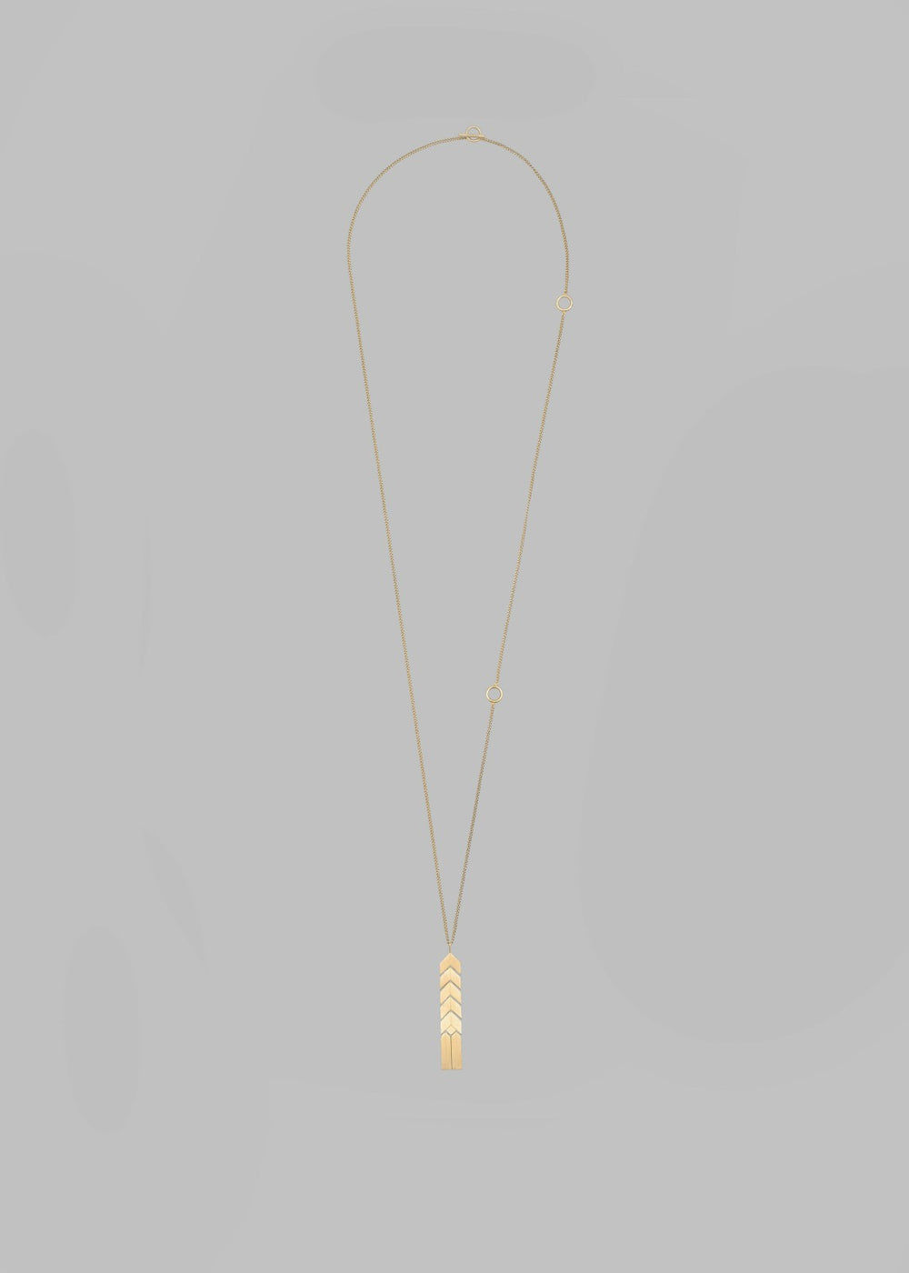 Bevza Flat Spikelet Pendant - Gold