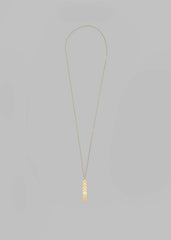 Bevza Flat Spikelet Pendant - Gold