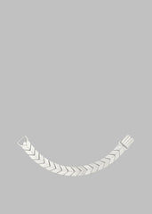 Bevza Flat Spikelet Bracelet - Steel Grey