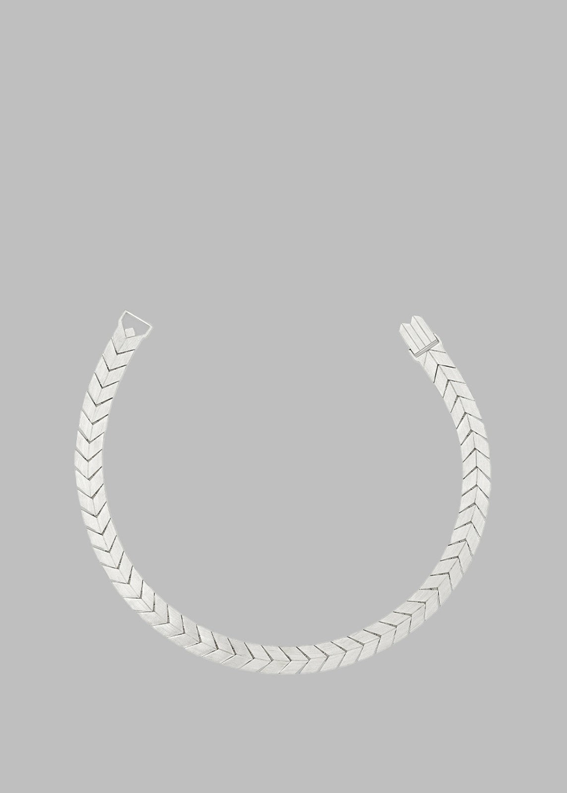 Bevza Flat Spikelet Choker - Steel Grey