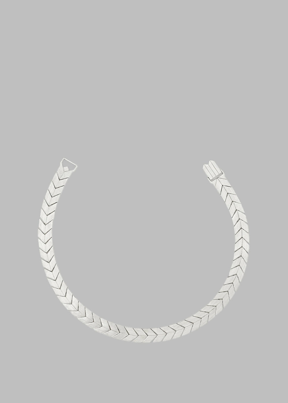 Bevza Flat Spikelet Choker - Steel Grey