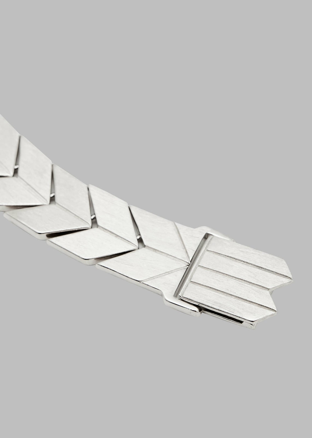 Bevza Flat Spikelet Choker - Steel Grey