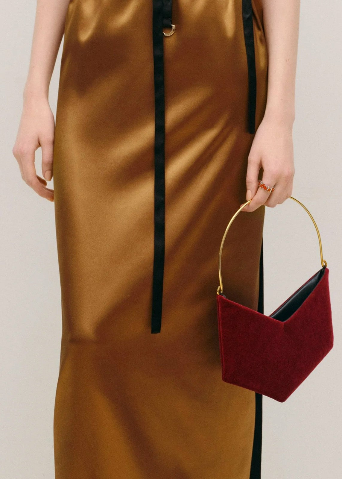 Bevza Grain Clutch - Burgundy