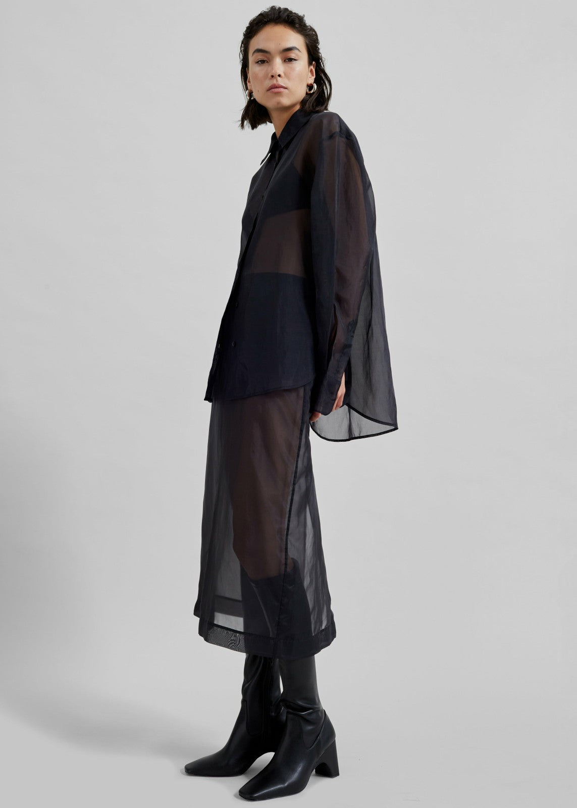 Peri Sheer Shirt - Black