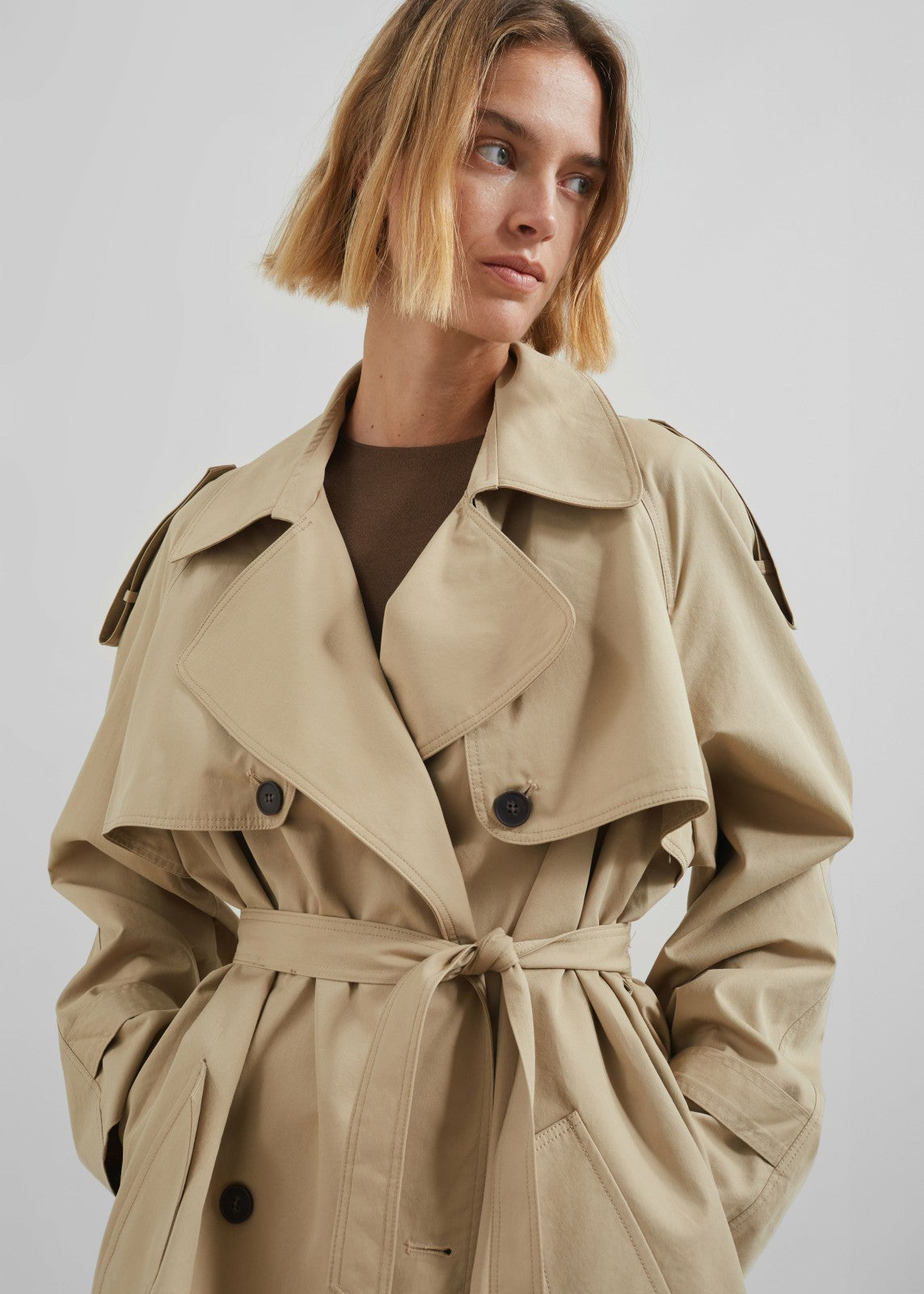 Arlington Short Trench - Beige