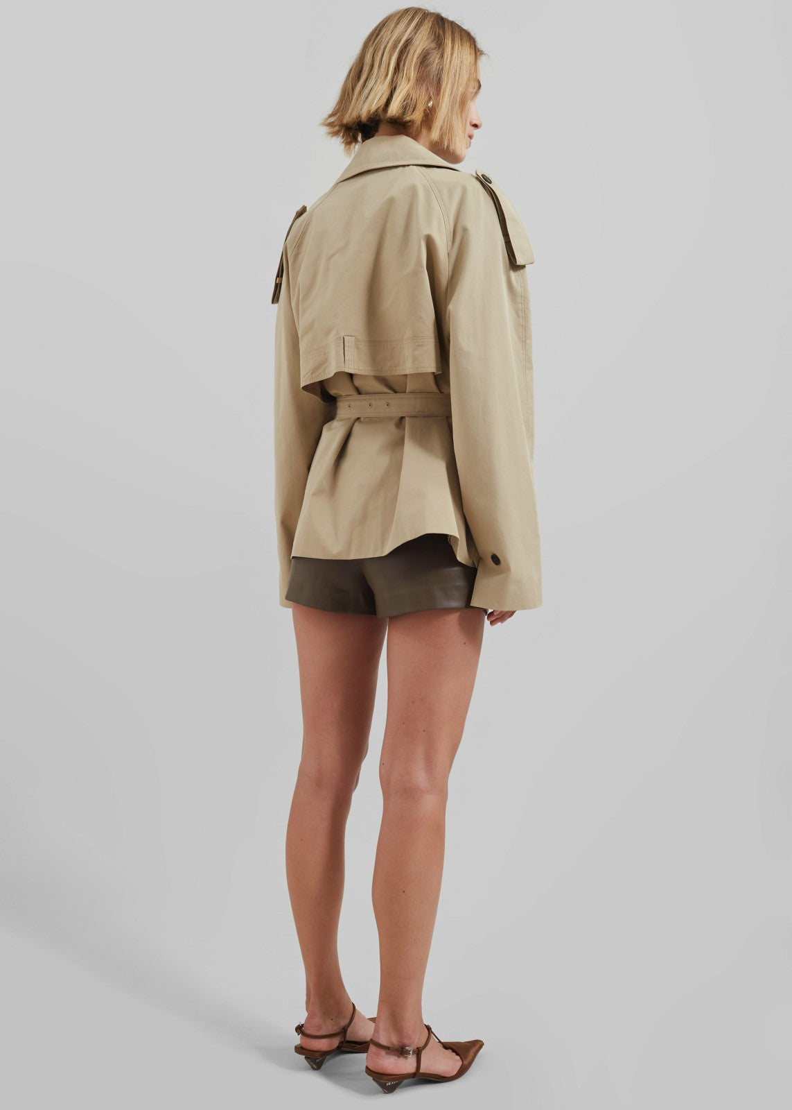Arlington Short Trench - Beige