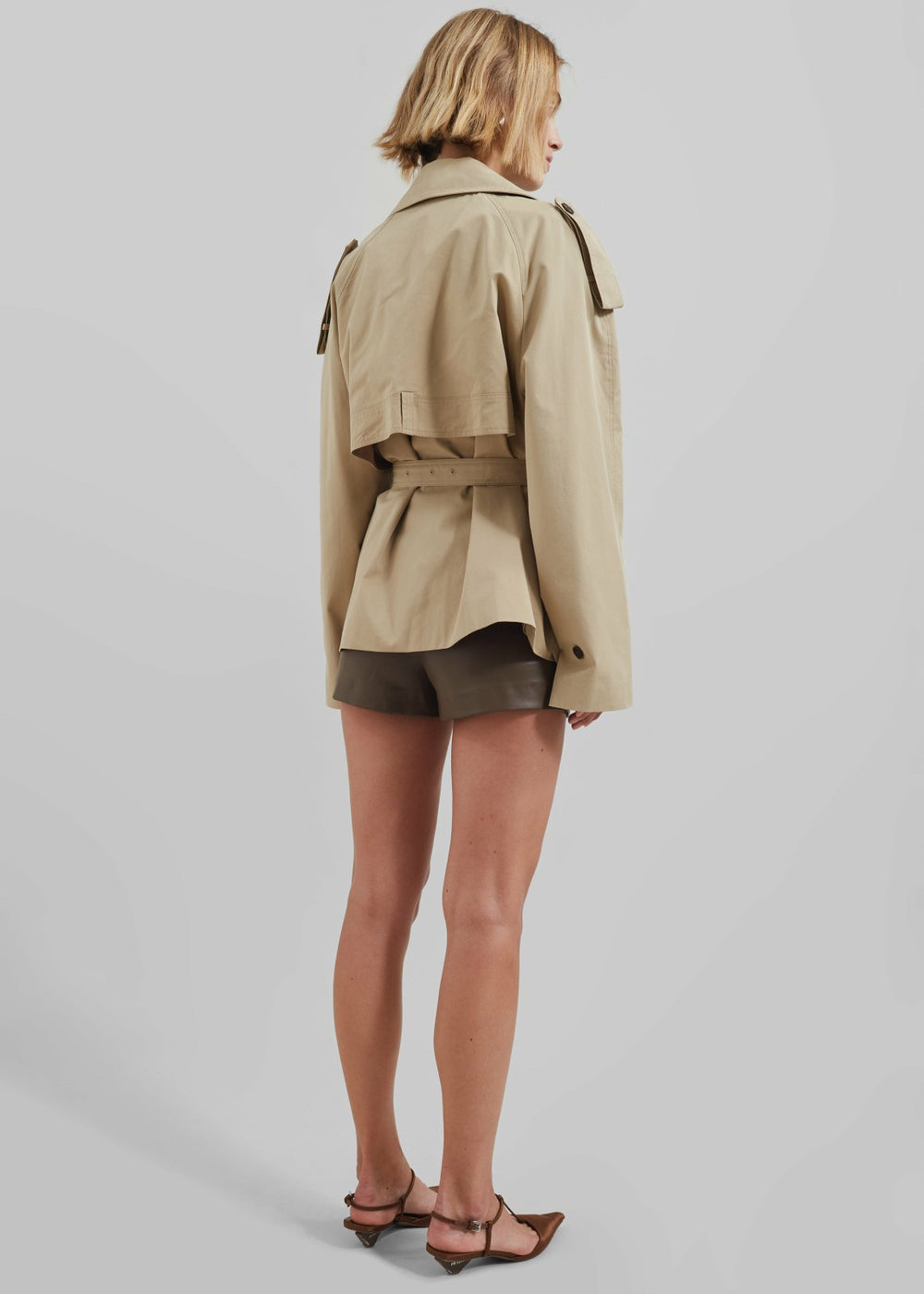 Arlington Short Trench - Beige