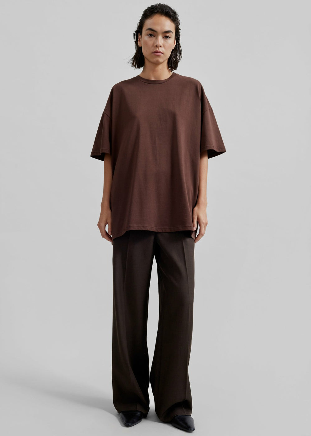 Faro Boxy Tee - Brown