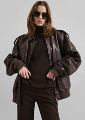 Viper Leather Jacket - Brown