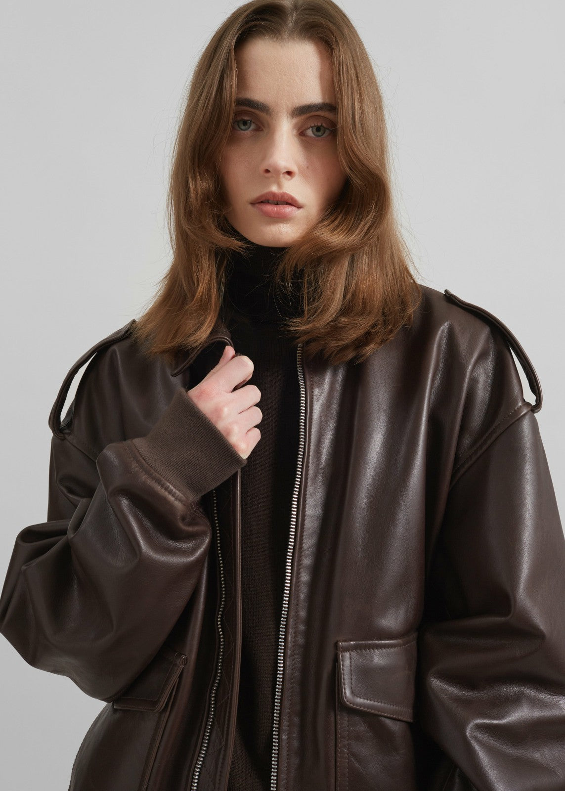 Viper Leather Jacket - Brown