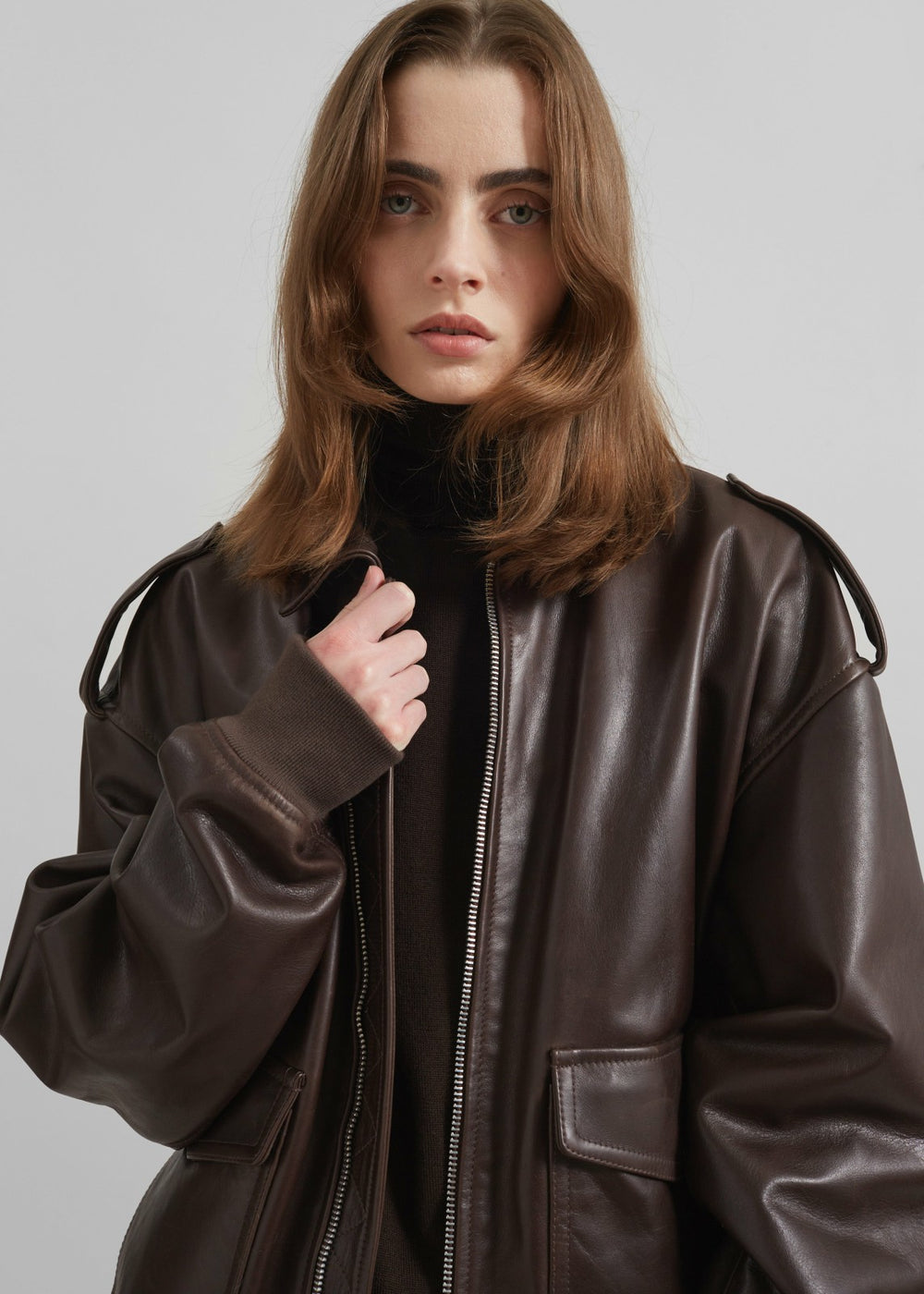 Viper Leather Jacket - Brown