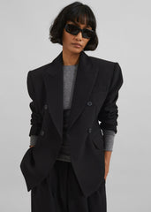 Dina Double Breasted Blazer - Black